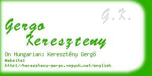 gergo kereszteny business card