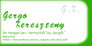 gergo kereszteny business card